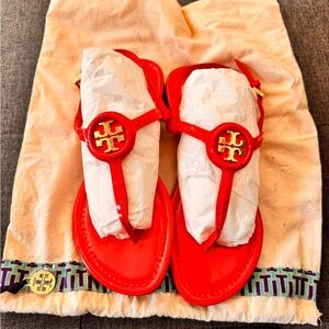 Tory Burch Red Leather Sandals